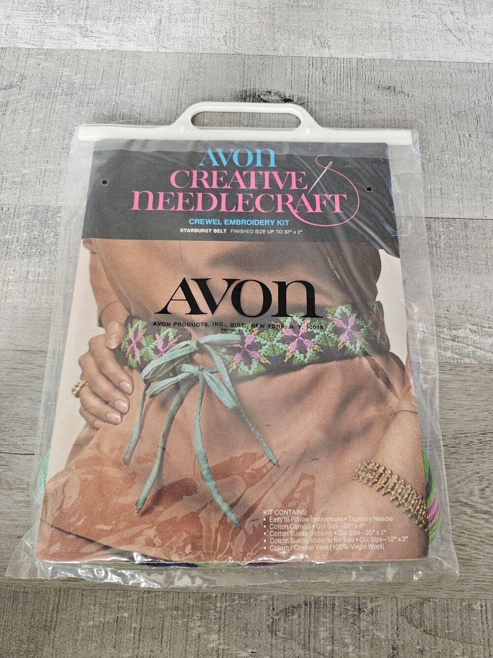 Avon Crewel Embroidery Kit “Starburst Belt” Vintage Hippie Retro NEW 243d